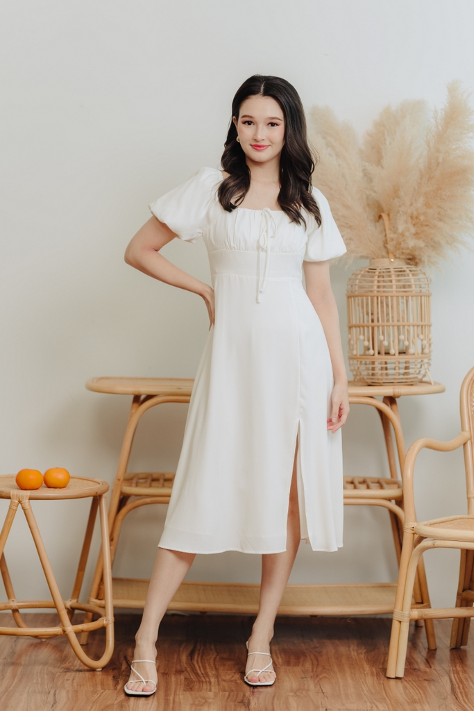 Midi white dress Outlet