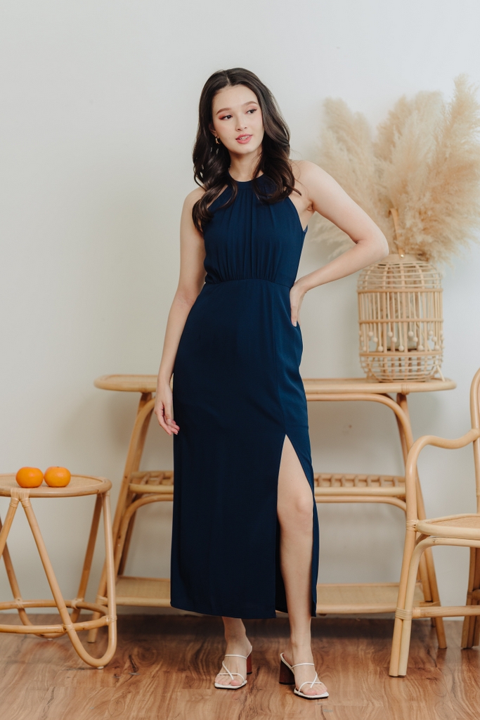 Navy blue maxi romper hotsell