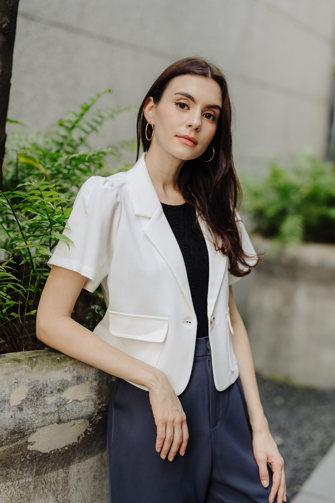 White blazer for girls on sale