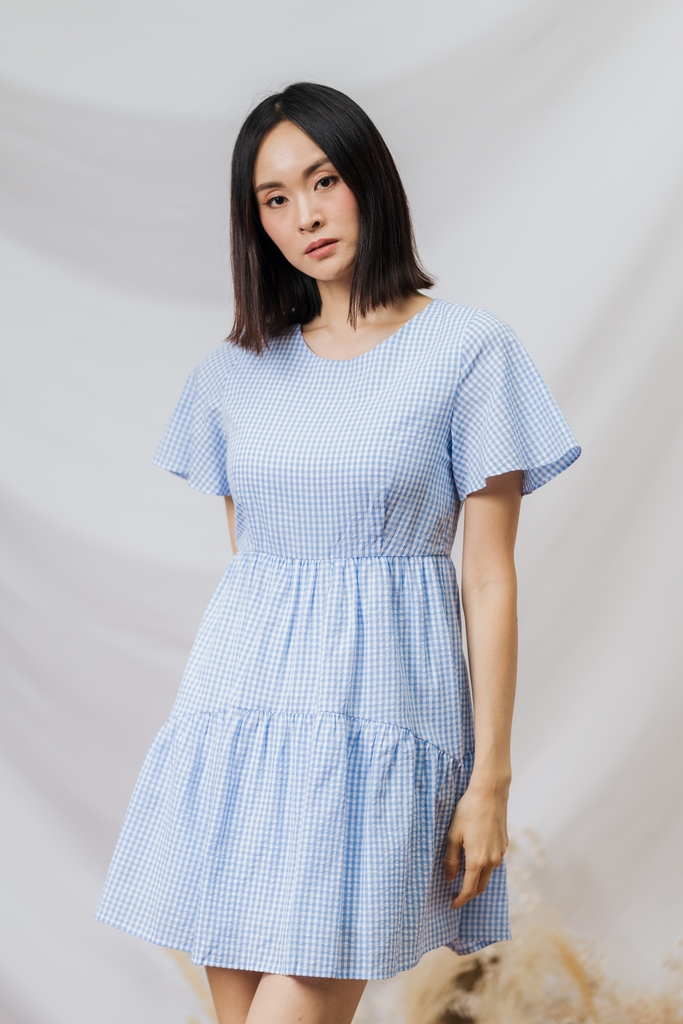 Gingham dungaree clearance dress