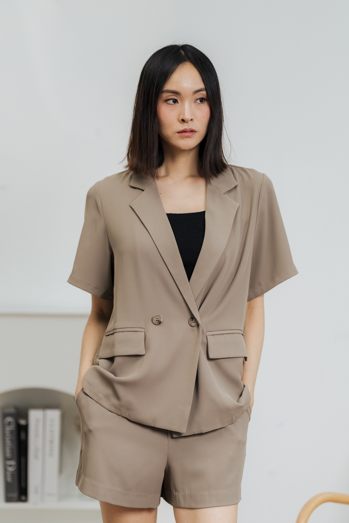 Short sleeve sale with blazer