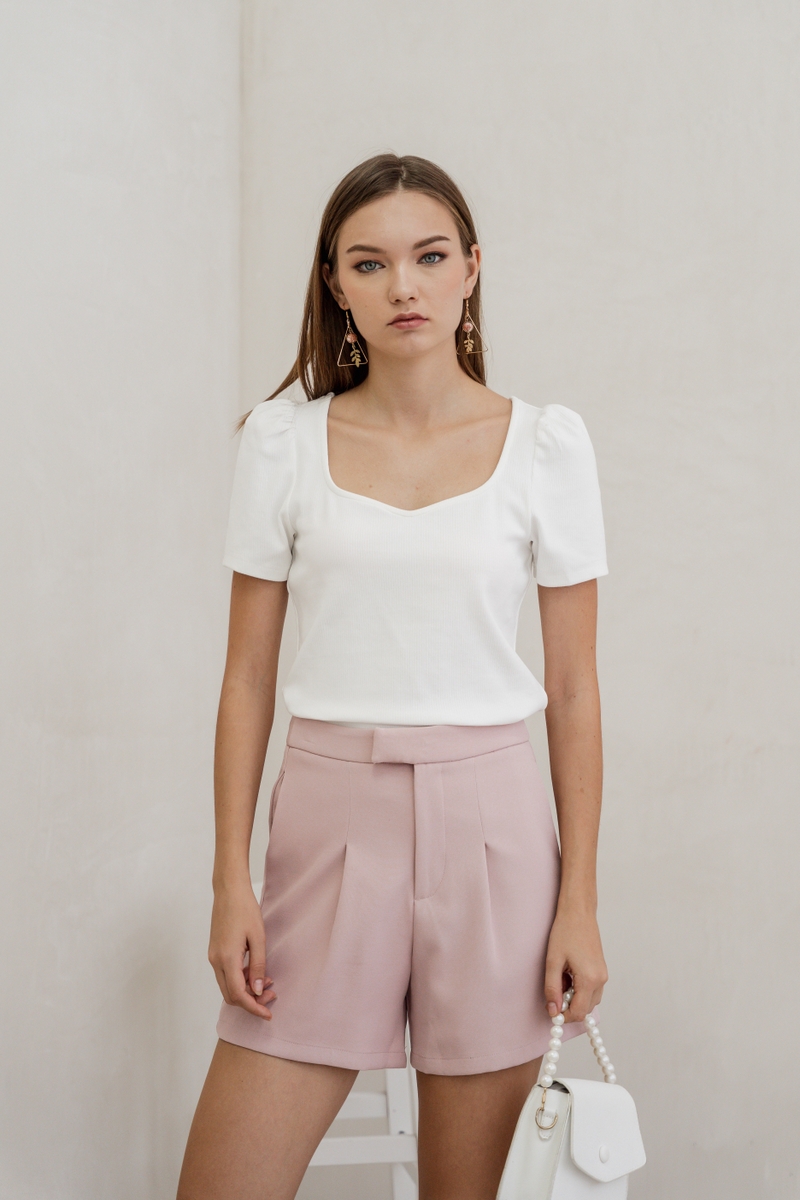 White and pink discount shorts