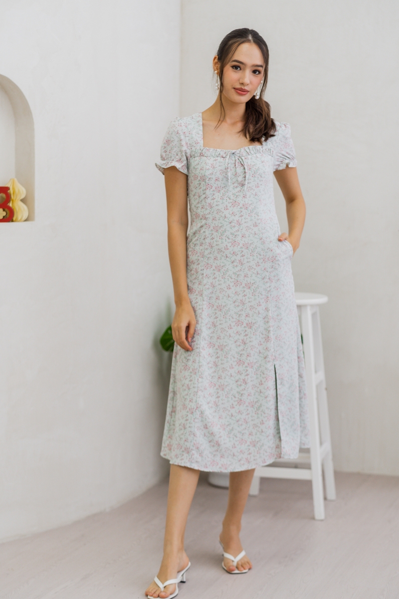square maxi dress