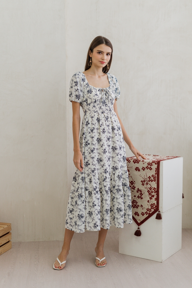 White floral clearance maxi