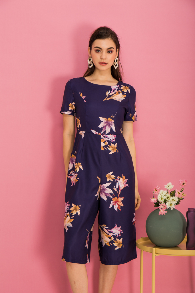 floral wide leg jumpsuit