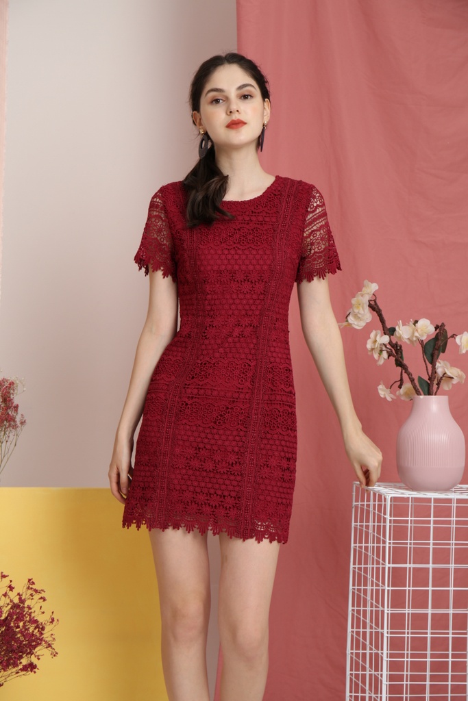 cherry red cocktail dresses