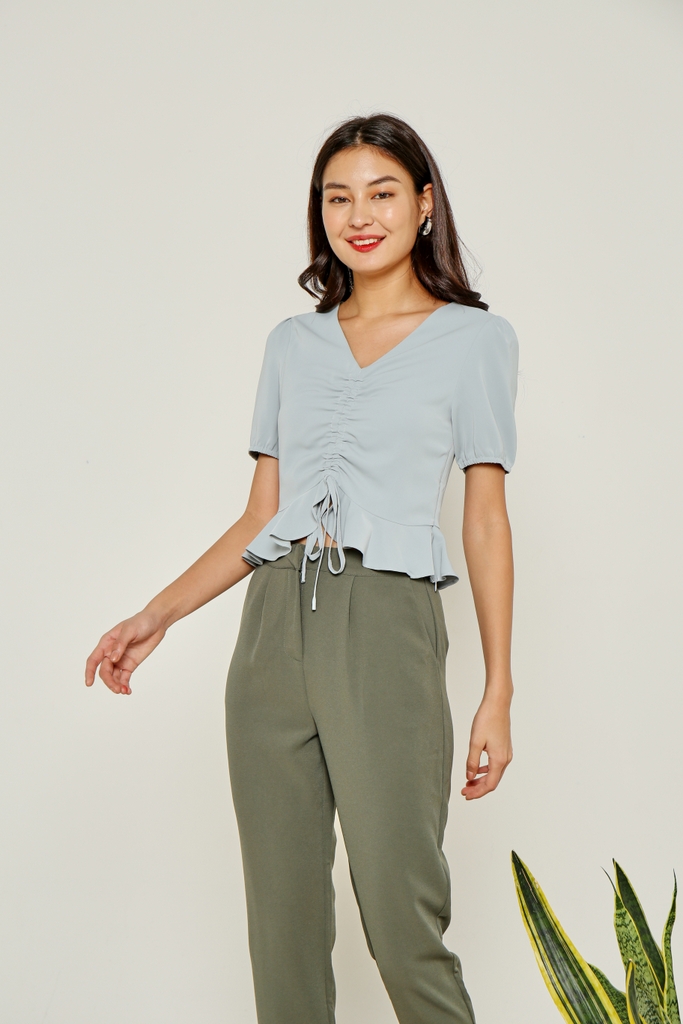 ruched hem top