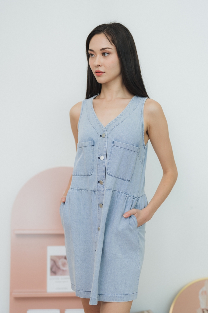 denim dangri one piece